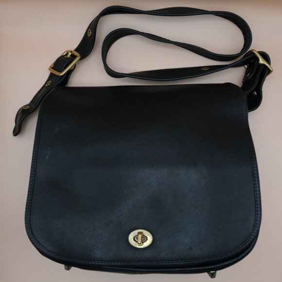 Coach Vintage Stewardess Bag in Black Leather - Picture 1 of 15